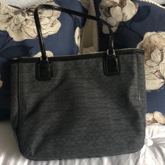 Coach tote bag 👜 Navy patent leather straps - Picture 4 of 4